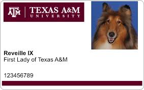 A Sample Texas A&M ID Card
